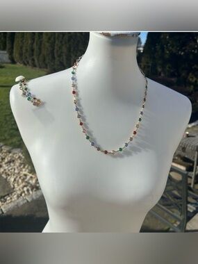 Australian crystal necklace and bracelet set